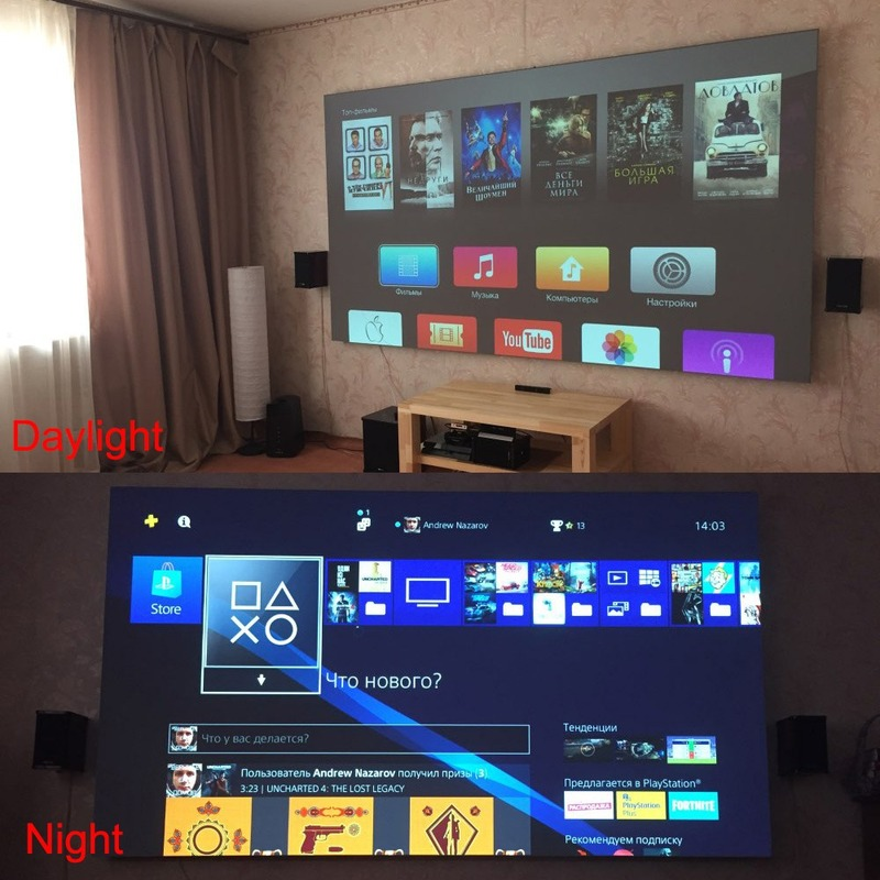 3D High Brightness Projector Screen Anti Light Metal Screen with Hooks Quality