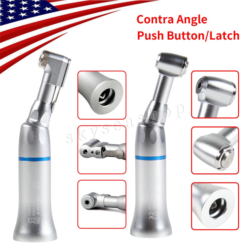 NSK Style Dental Slow Low Speed Handpiece Contra Angle Push Button/Latch E-type