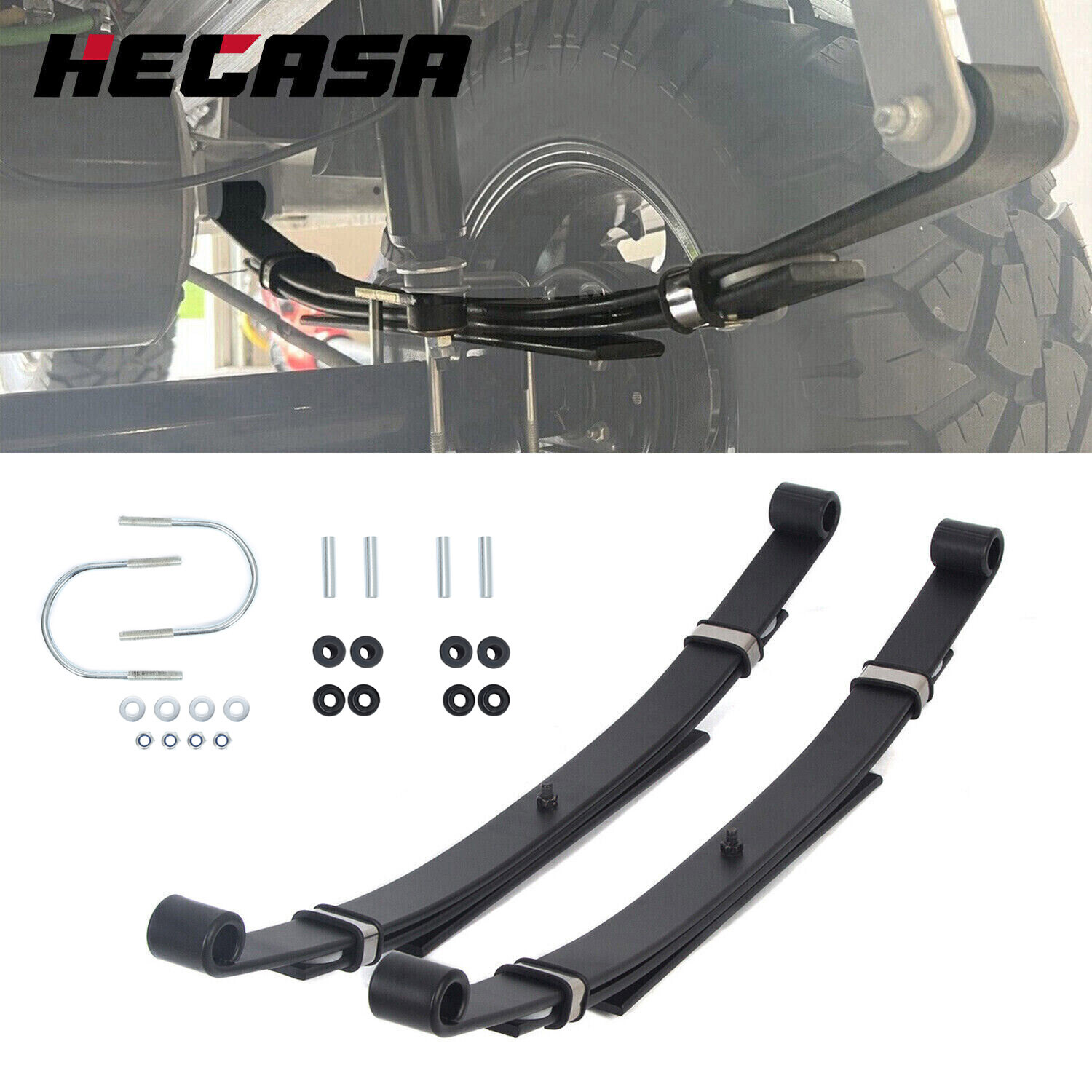 Golf Cart Rear Leaf Springs Bushing Heavy Duty (3 Leaf) For Club Car DS 1981+