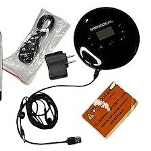 Monodeal Portable Rechargeable CD MP3 Player Programable AUX Anti-Skip 15 Hour