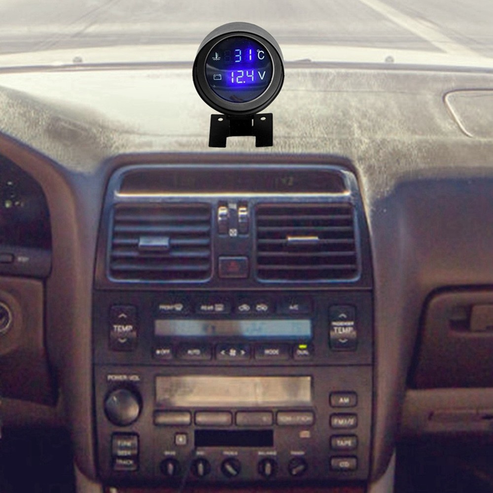 Round LED Digital Car Water Temperature Display Temperature Sensor Tempera2795