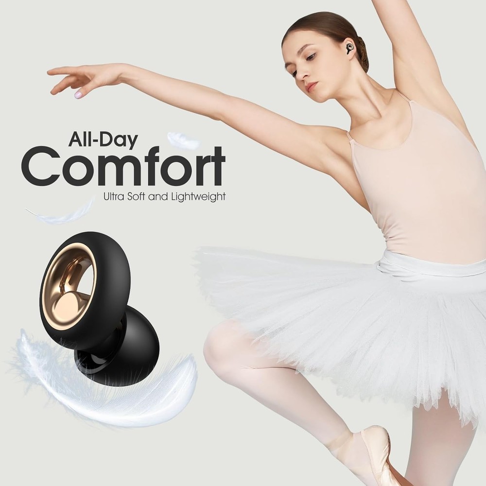 Ear Plugs for Sleeping Noise Cancelling, Reusable Soft Plugs 8 EarTips for Work