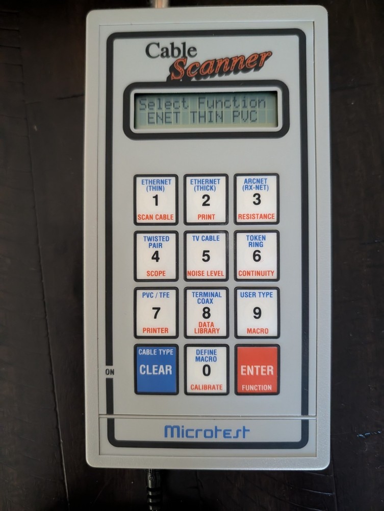 Mint Condition Vintage 1990 Cable Scanner kit by Microtest Corporation