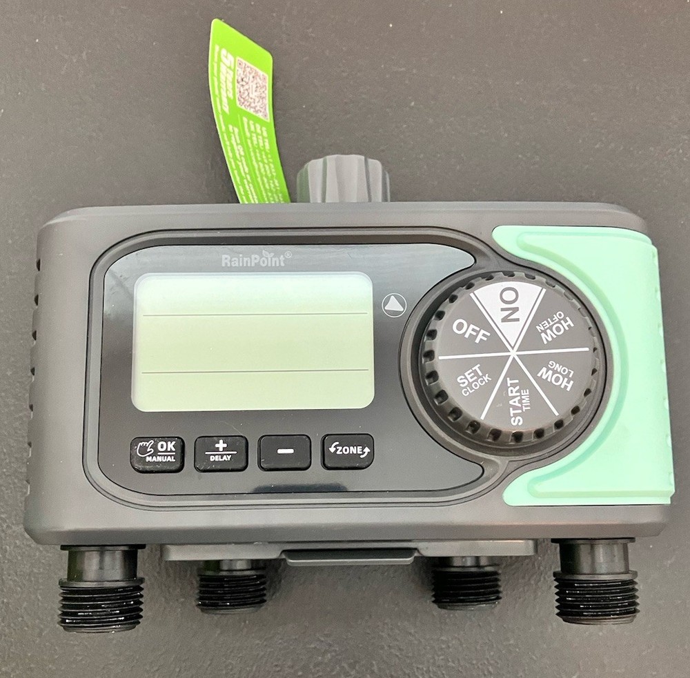 RAINPOINT Sprinkler Timer, 4 Outlets Hose Timers, 4 Zone Water Timer for...