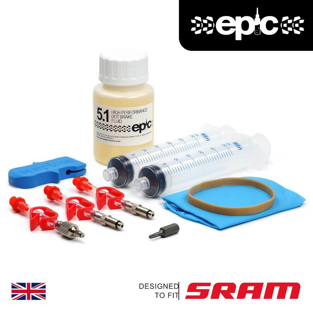Epic SRAM Bleed Kit & 100ml DOT 5.1 Fluid | Code, G2, Guide, Level, eTap HRD