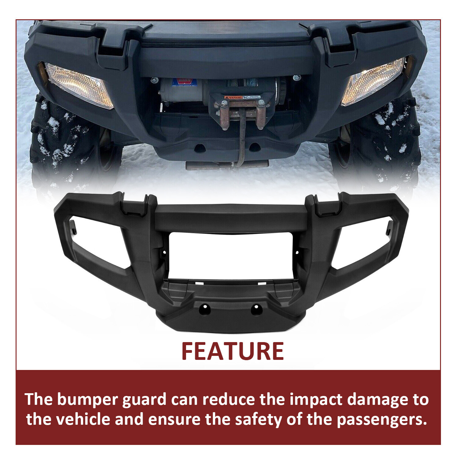 For Polaris 2633527-070 Black Front Bumper 05-2010 Touring Sportsman 800 700 500