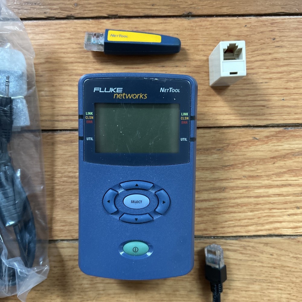 Fluke Networks NetTool 10/100 Inline Network Tester & Wire-mapper Dongle. TESTED