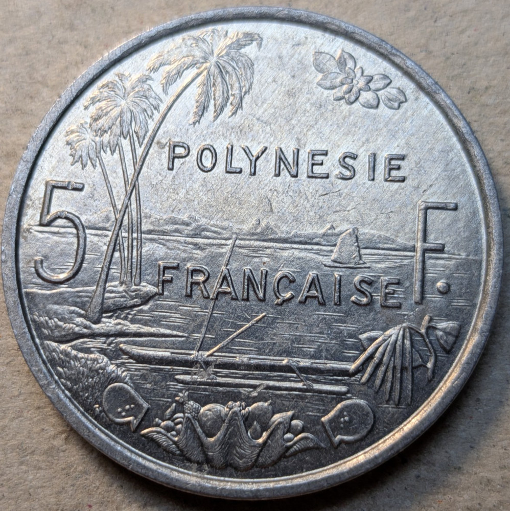 French Polynesia 5 francs 1984