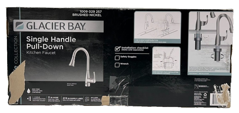 Glacier Bay Marcie Single-Handle Integrated Pull Down Touchless Kitchen Faucet