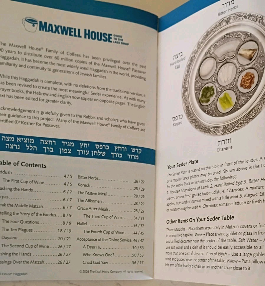Lot Of 4 Passover Haggadah Maxwell House 2026 Edition - New