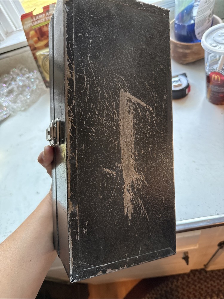 Vintage Tool Box Metal With Key