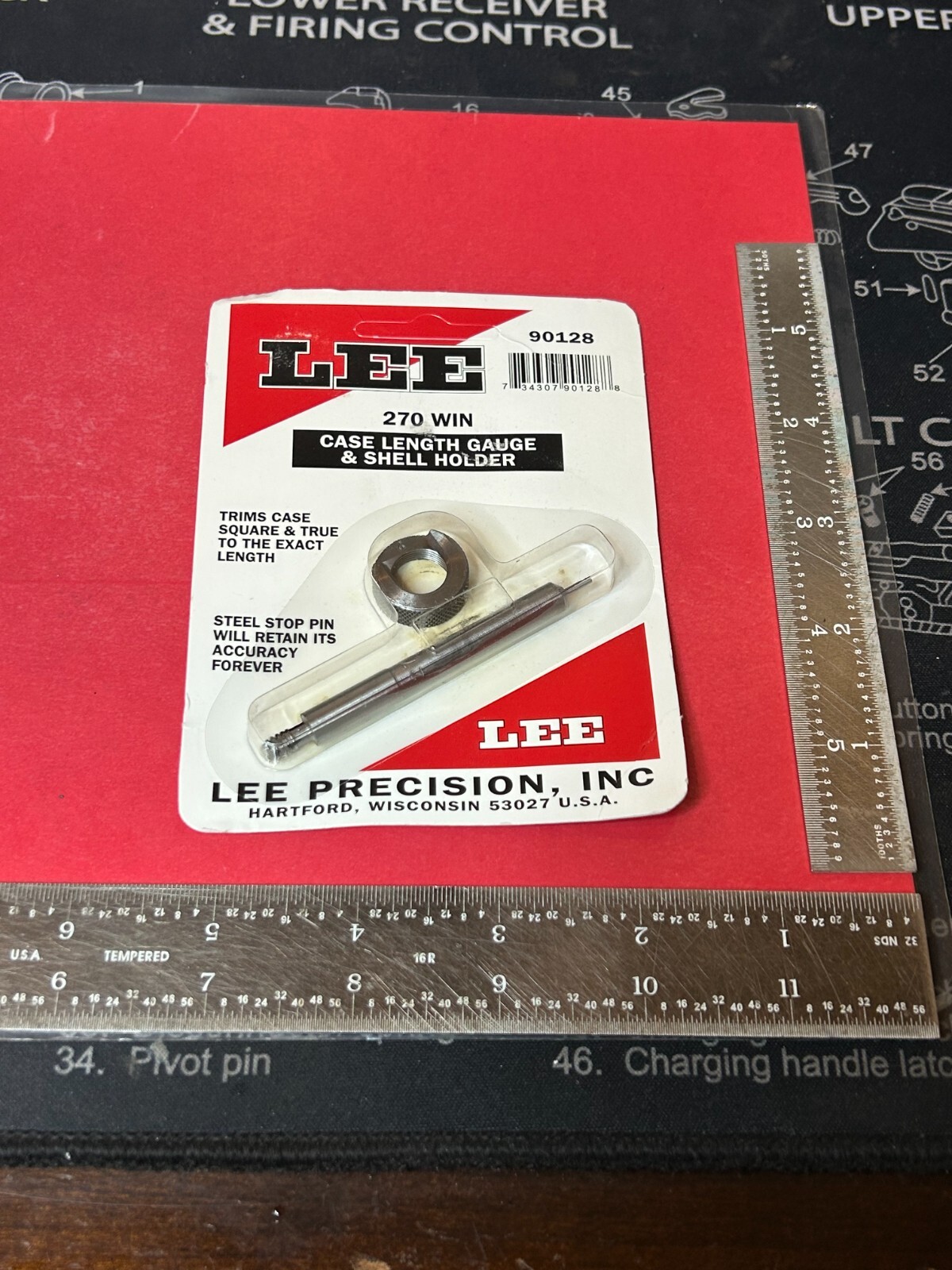 Lee case length gauge and shell holder for trimmer #90128. .270 Winchester NEW