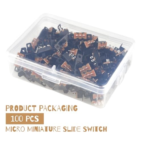 100 PCS 0. 5A 50V DC 3 Pin On/Off 2 Position Panel Mount Slide Switch Micro