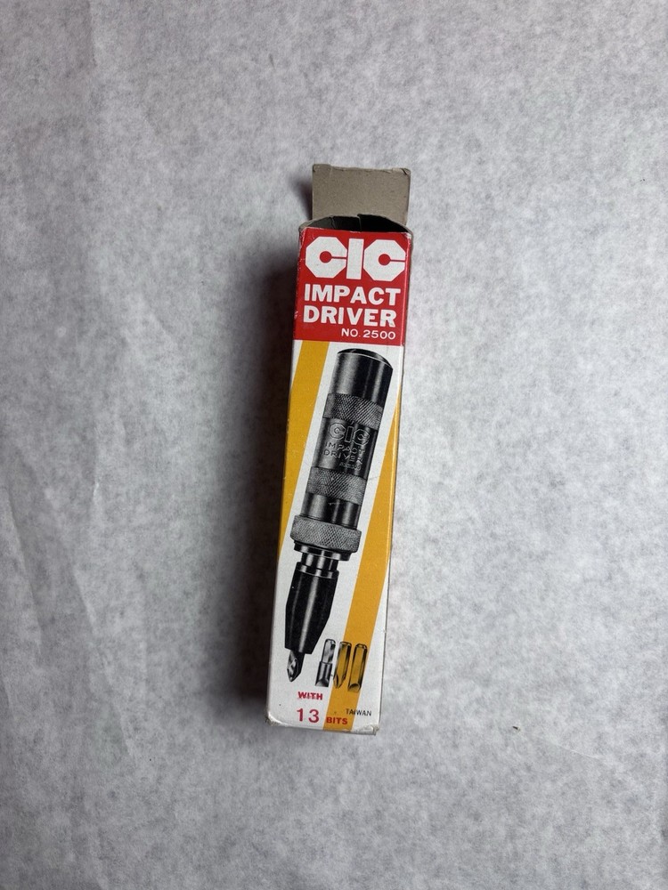 CIC Impact Driver No 2500 Complete 13 Bits, Metal Case, Original Box & Insert