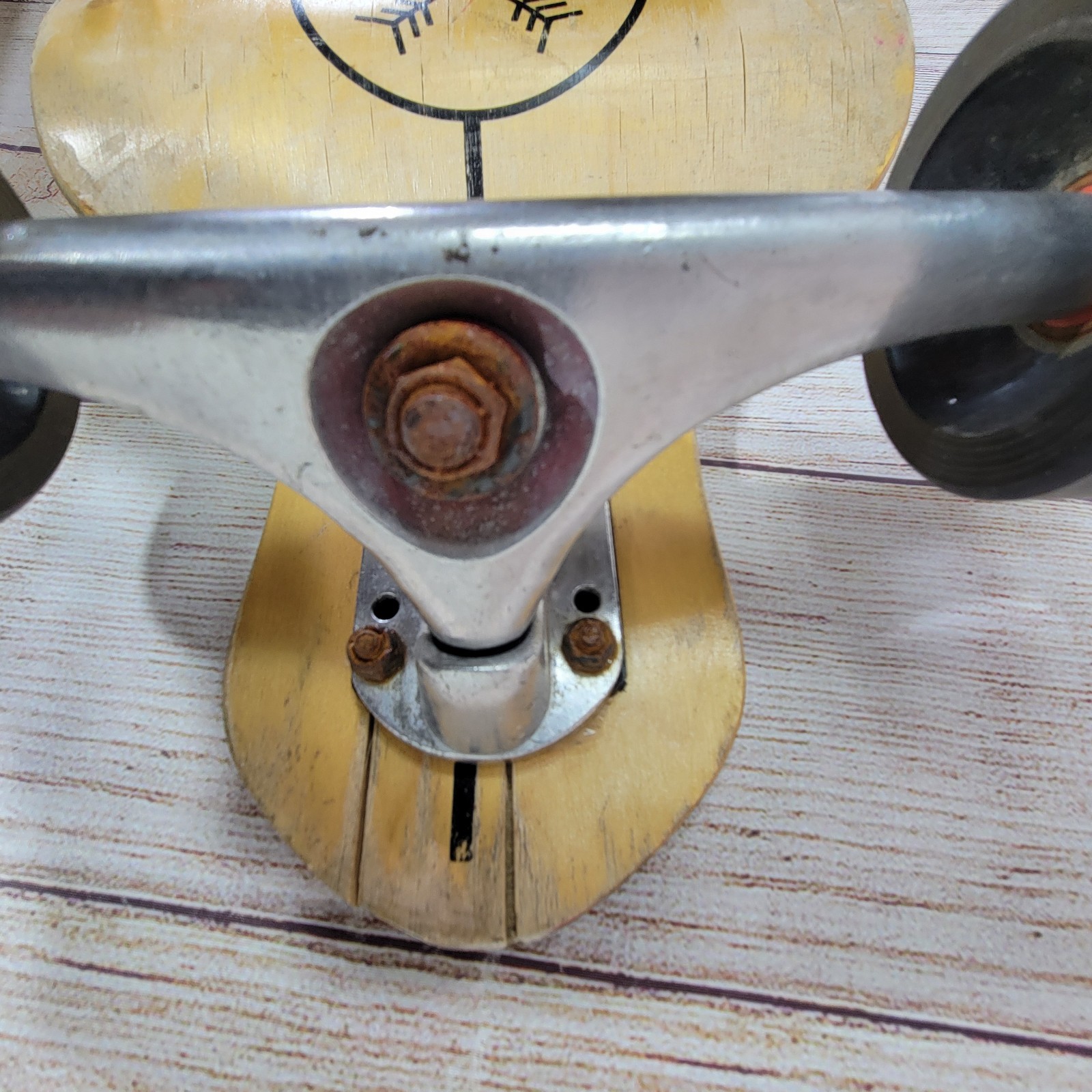 Xtreme Free Skateboard Longboard Abstract Geometric Dog Drop Down 42" (worn)