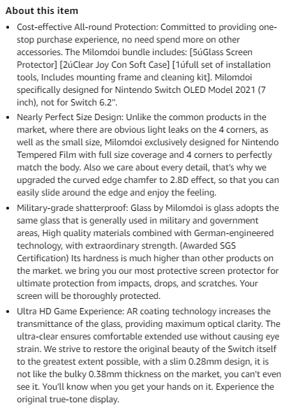 2-Pack Nintendo Switch OLED (2021)Tempered Glass Screen Protector,2 Joy con case