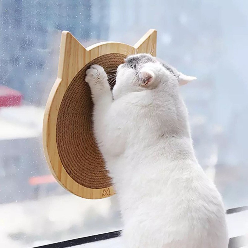 Sisal Cat Scratcher Board - Cat Face Shape