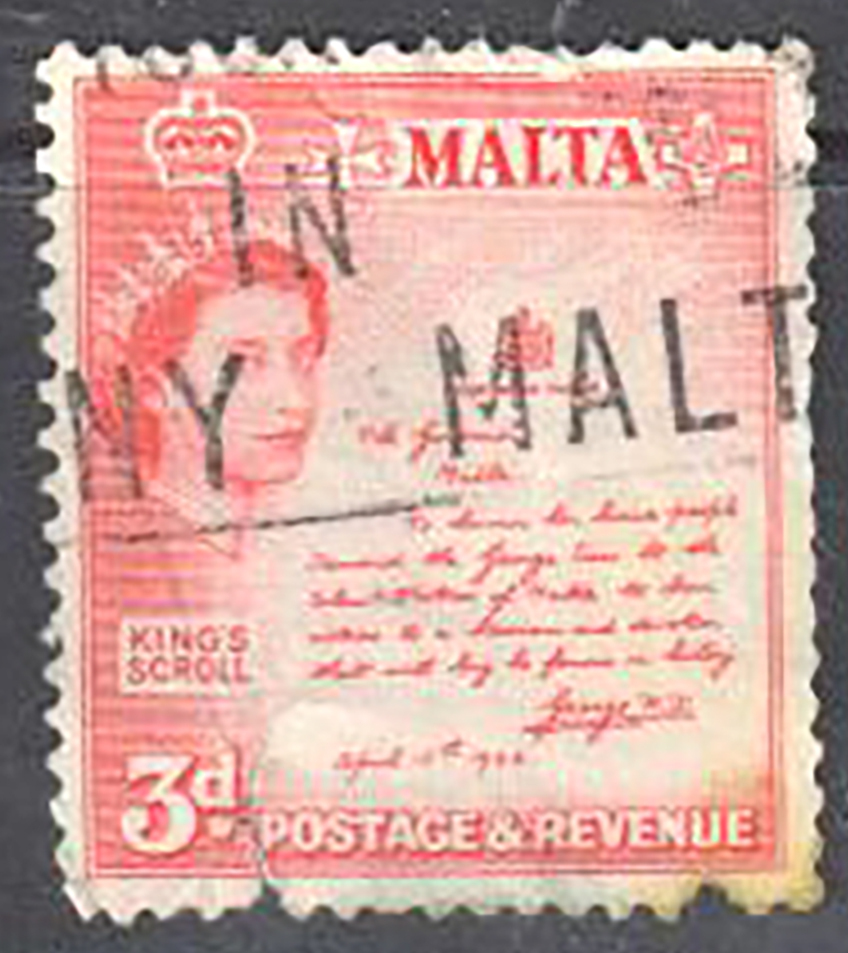 Malta - 3d Queen Elizabeth II 1956 Used