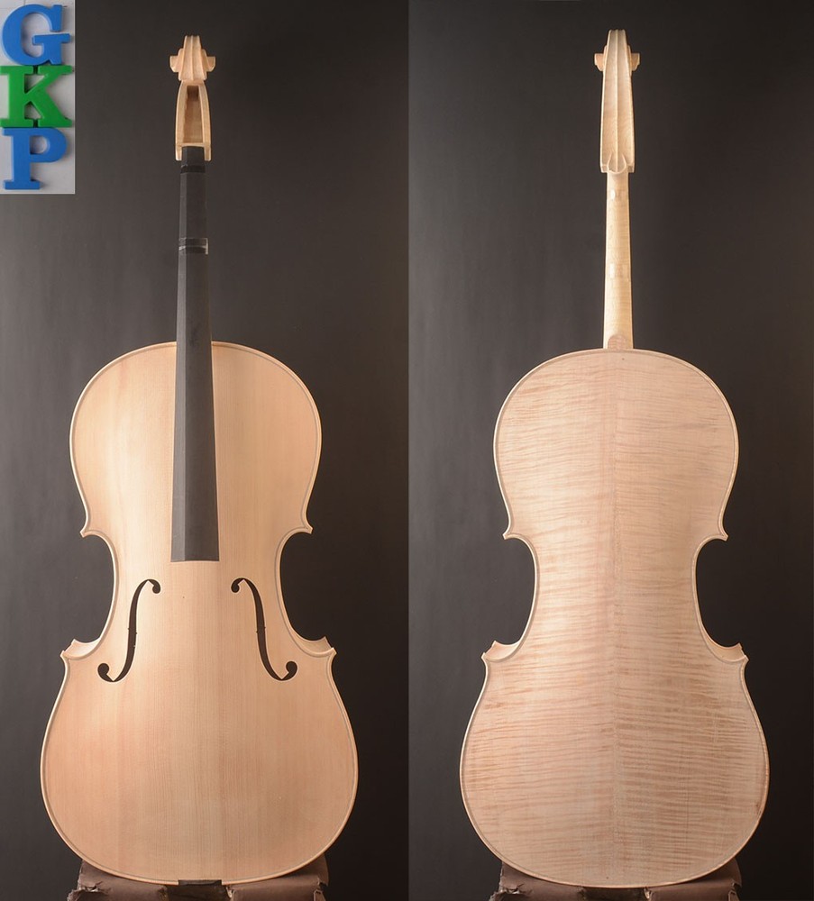 Unvarnish!Best Model !A Strad model Copy 4/4 cello!