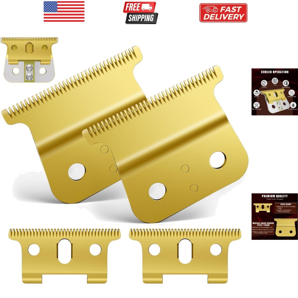 2 Pack Professional Barber-Grade T-Blade Replacement Compatible with Andis T-...