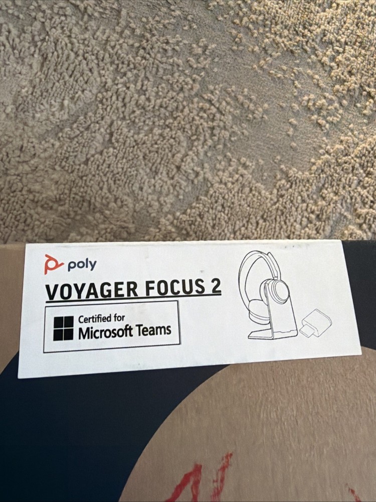 Poly Voyager Focus 2 USB / Bluetooth Microsoft Teams Headset w/ Charging Stand