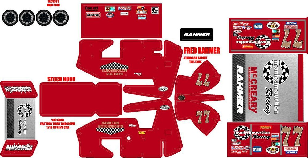 1RC SPRINT WRAP FRED RAHMER THEME WRAP KIT