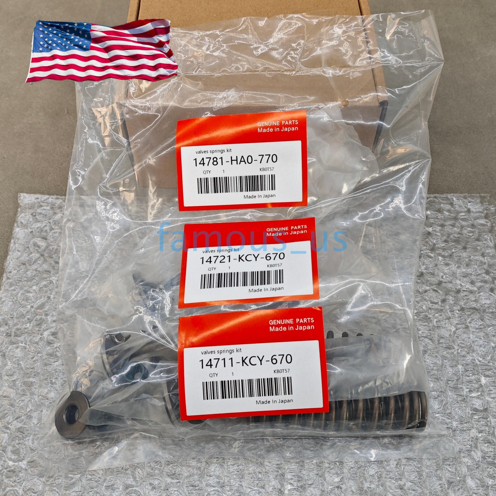 OEM! Head Intake & Exhaust Valves Seals Springs For Honda TRX400EX 400EX