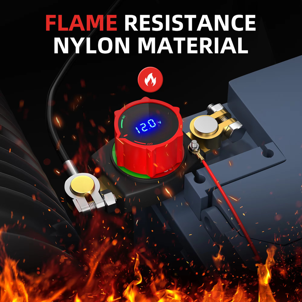 Side Post Battery Disconnect Switch 275A 12-48V LED Voltmeter Cut Off Switch