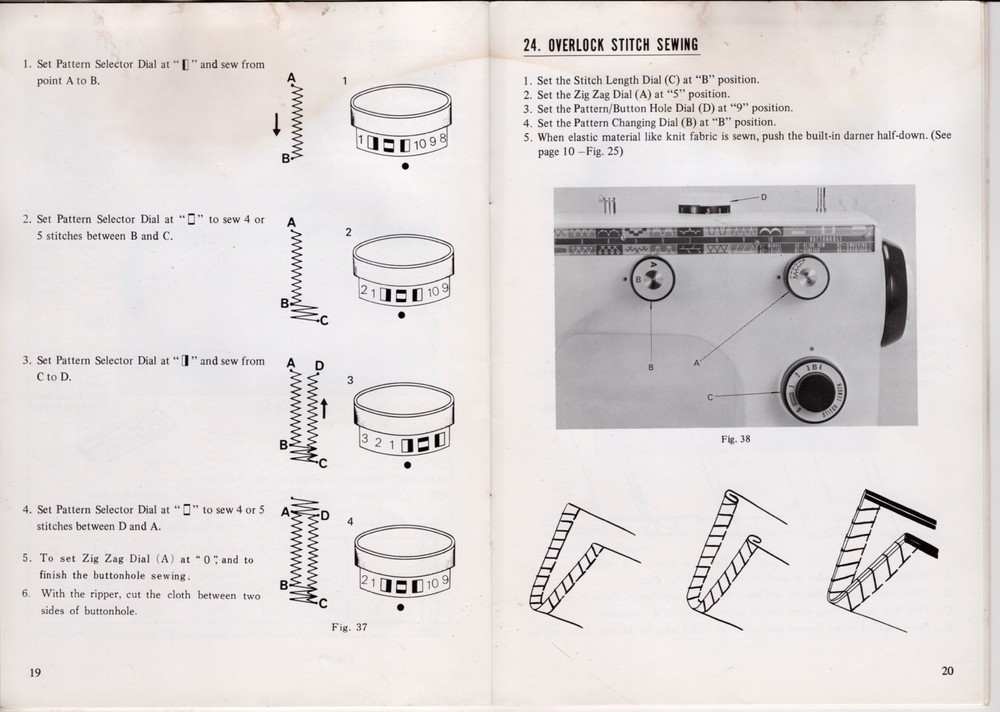 Sewing Machine Instruction Booklet Model FA870