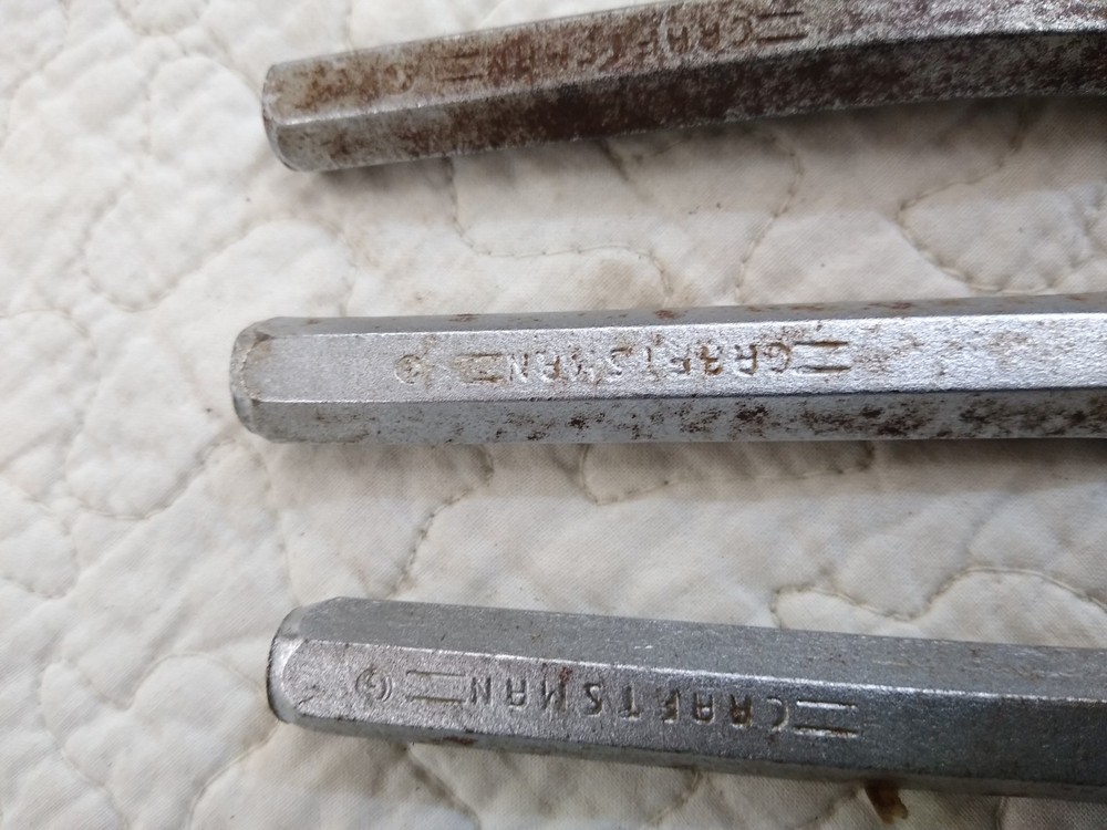 Vintage Craftsman Cold Chisel Set Very Unique.