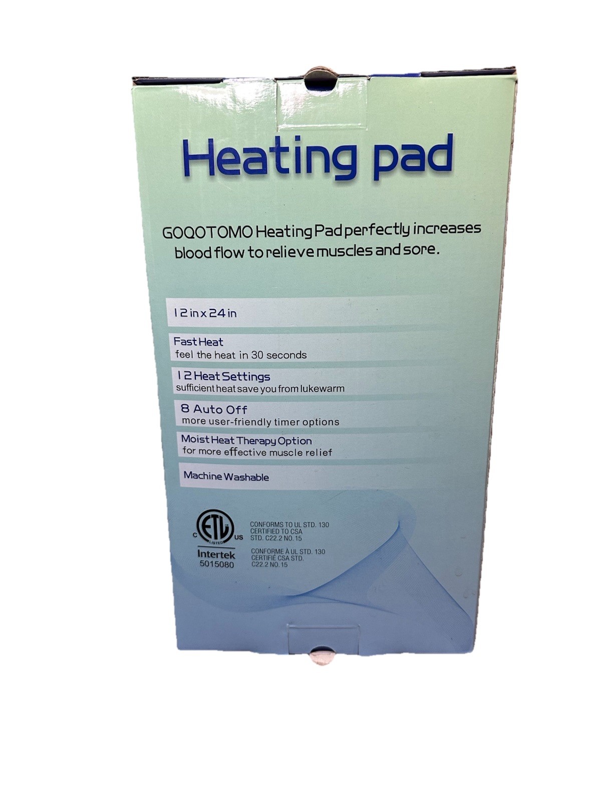 GOQO TOMO Flower Heating Pad for Pain Relief- 12" x 24", 12 Heat Levels,