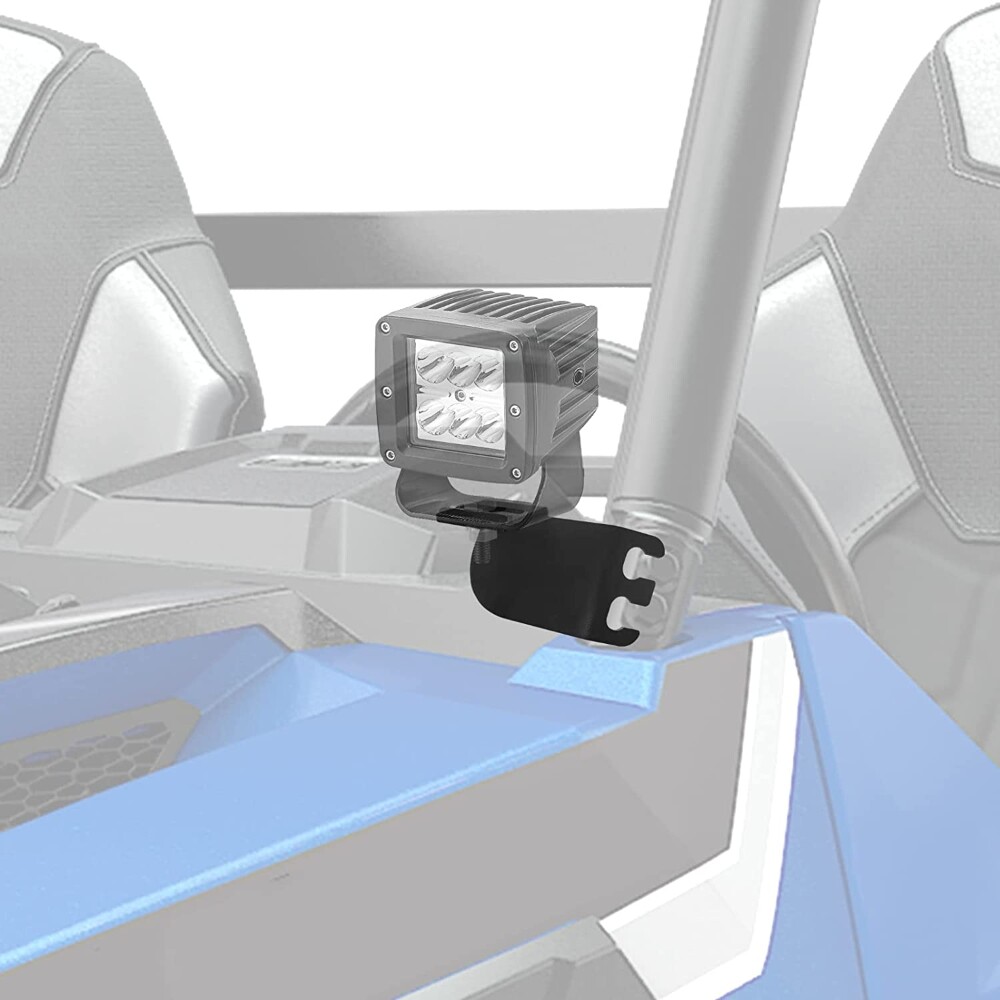A Pillar Mount Front Roll Cage Cube Light Bracket For 2016-2023 Polaris General