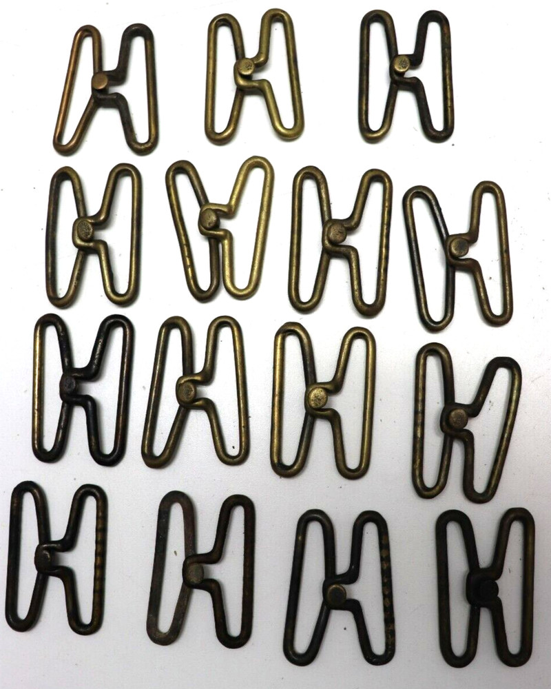 WWII US brass pistol belt hardware rounded peg set each E5205