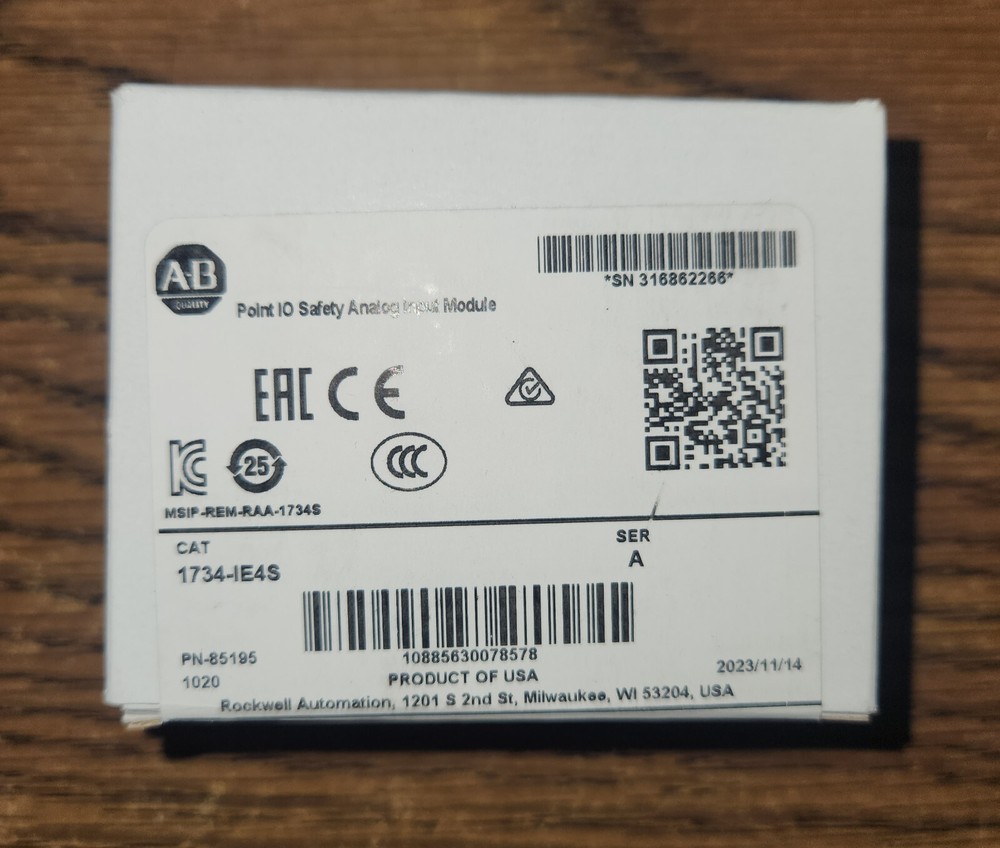 ALLEN BRADLEY 1734-IE4S SAFETY ANALOG INPUT MODULE