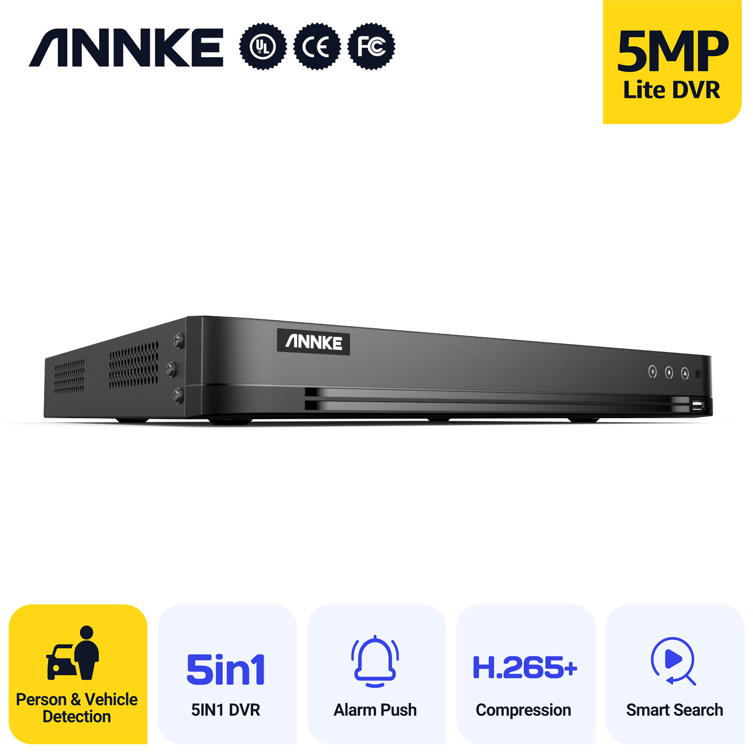 ANNKE 32CH DVR 5MP Video Recorder AI Motion Detection H.265+ for Security System