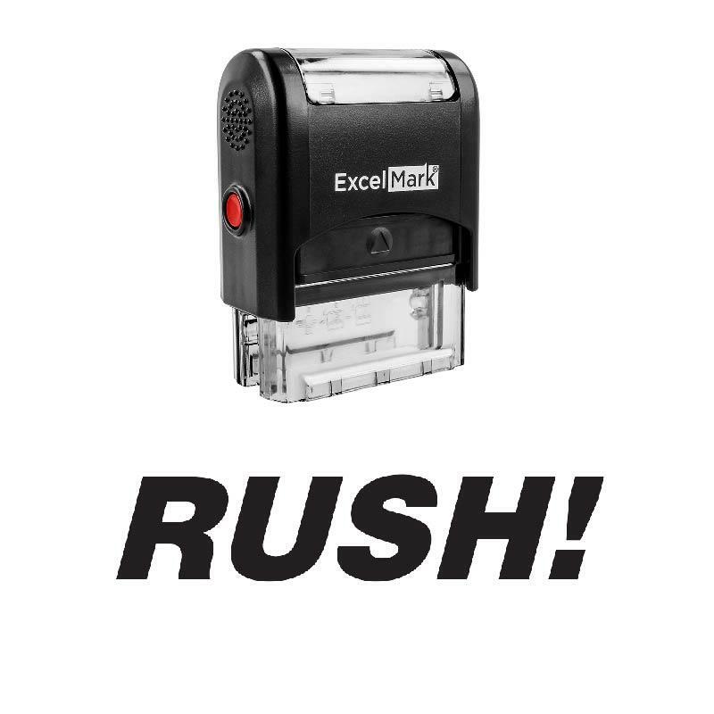Italic RUSH! Stamp - Self-Inking / Black