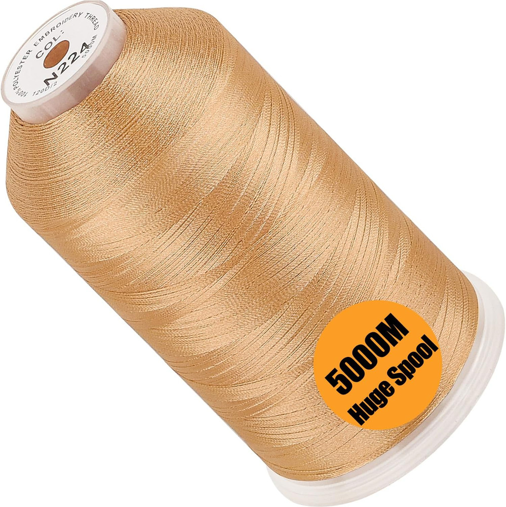- Single Huge Spool 5000M Each Polyester Embroidery Machine Thread 40WT for Comm