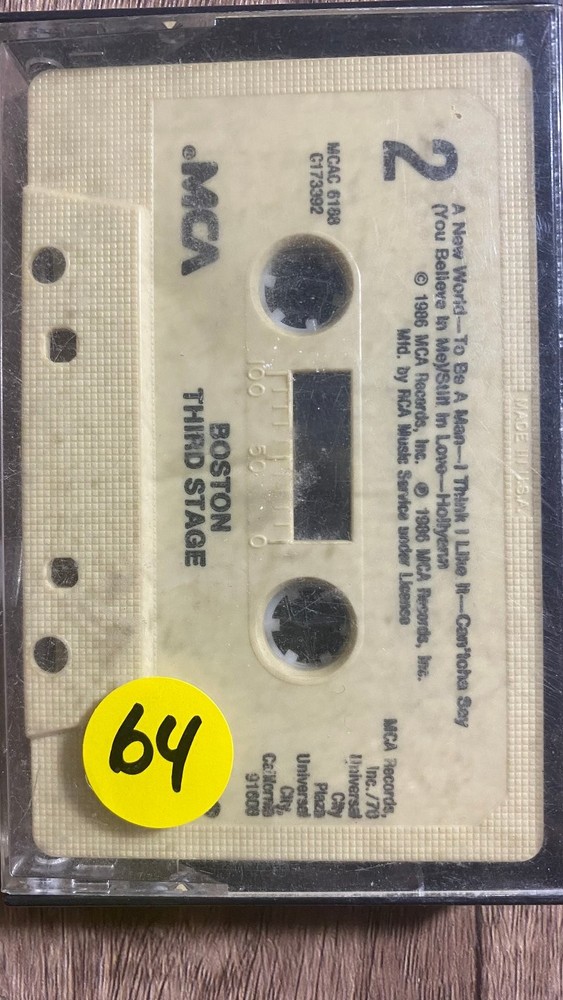 Boston Third Stage Cassette 1986 MCA Records
