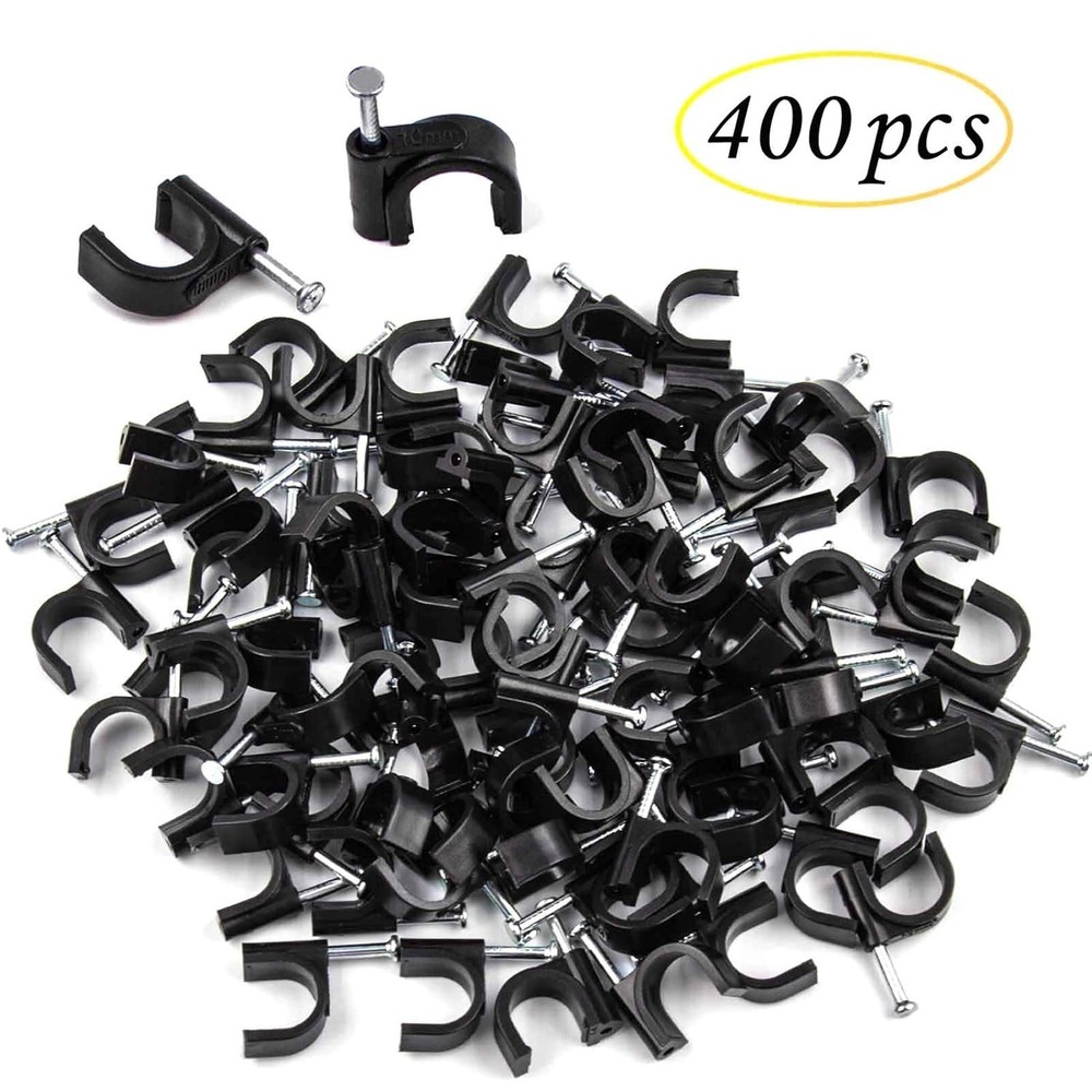 "Assorted Sizes Black Cable Tacks - Essential Tool for Easy Cable Management "