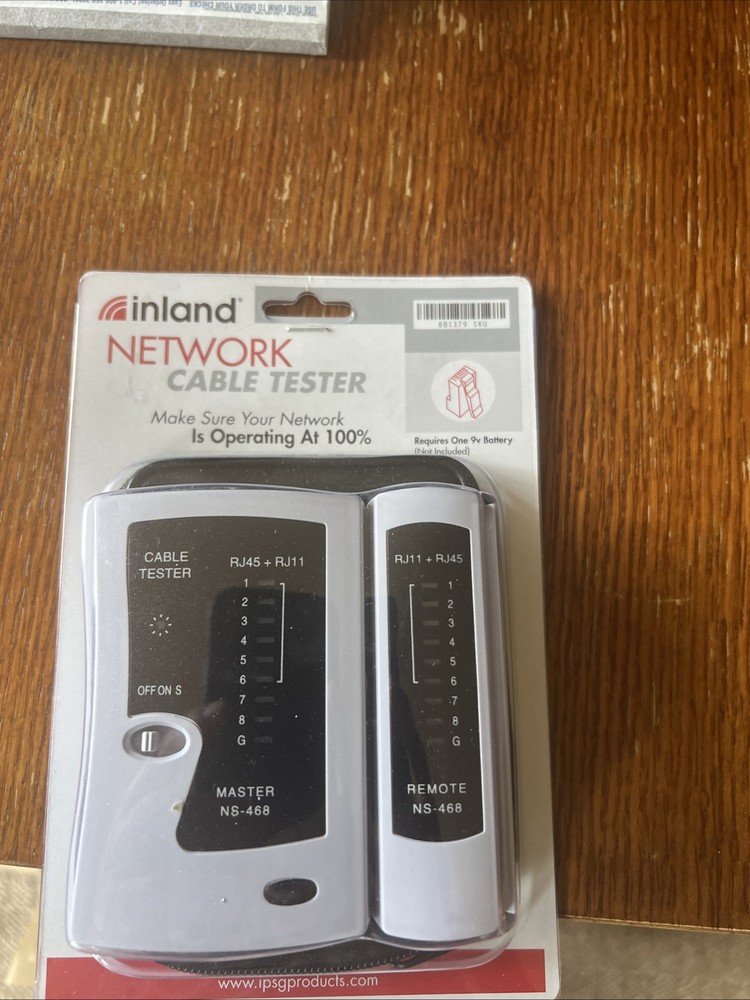 Inland Network Cable Tester With Case New Sealed
