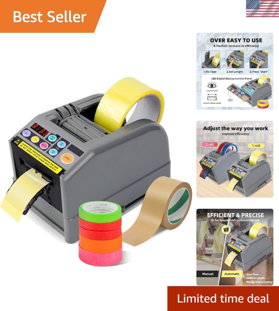 Efficient 39.9-Inch Automatic Tape Dispenser with Safety and Memory Features