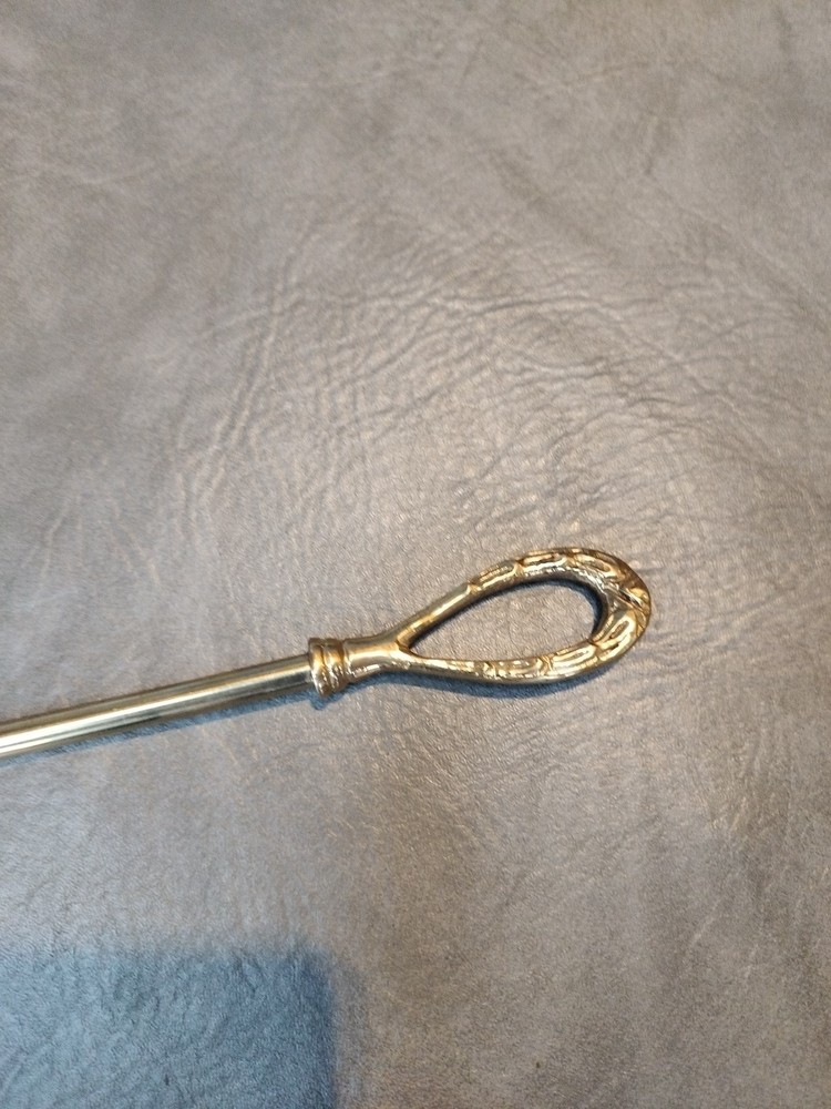 Antique Vintage Brass Fireplace Toasting Fork 18"