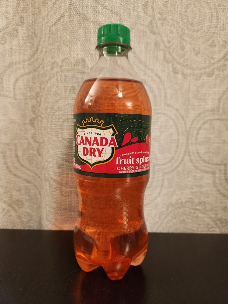 Canada Dry Fruit Splash 20oz - Cherry Ginger Ale - Unopened