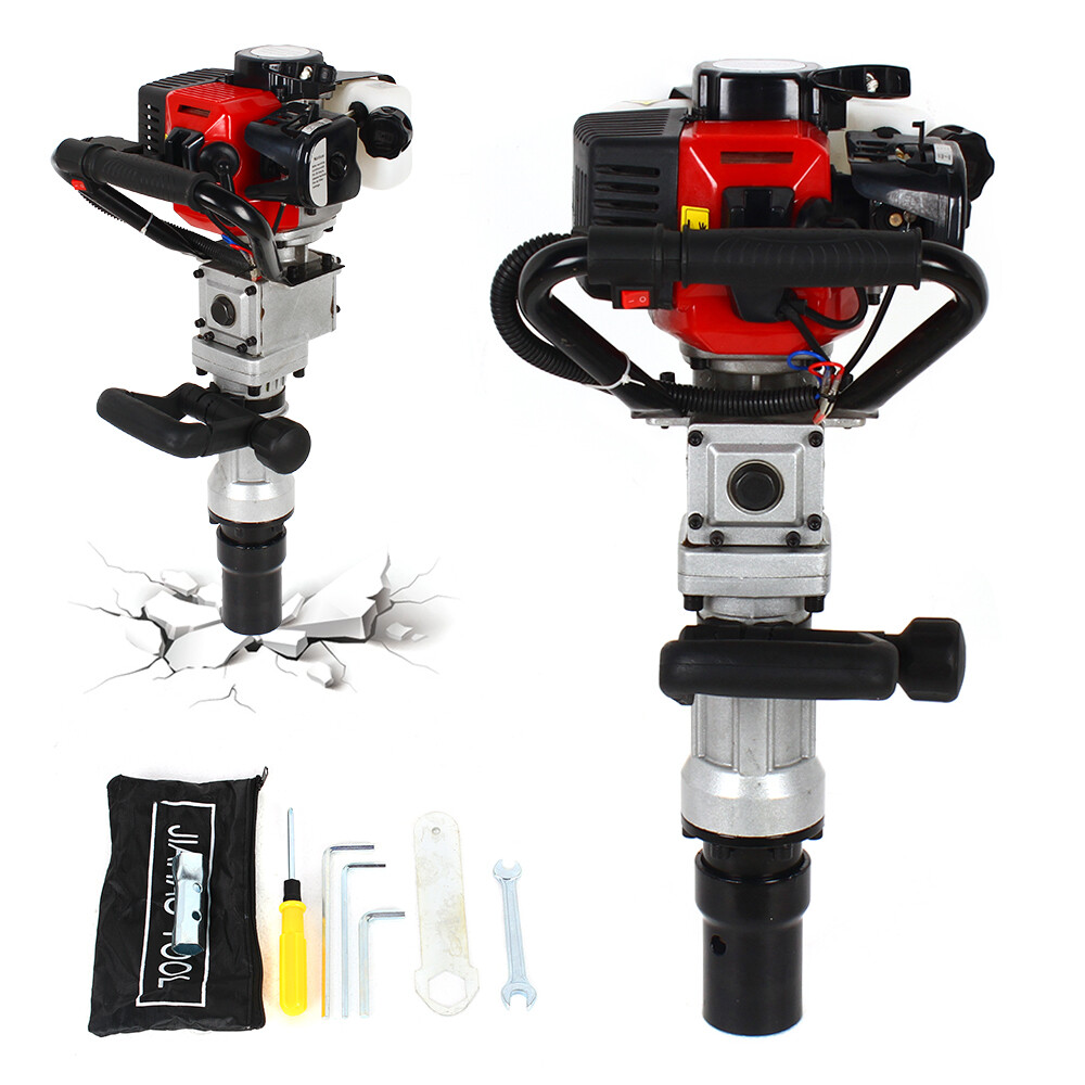 Fence T Post Driver Gas Powered 2 Stroke Motor Pile Drivers Jack Hammer Gasoline
