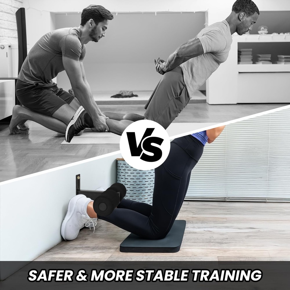 Nordic Hamstring Curl Squat Rack Attachment, Sit Up Assistant Device Abdomina...