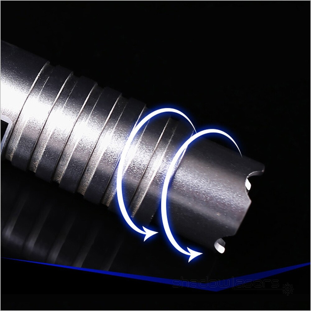 450nm Adjustable Focus Blue Laser Pointer Visible Beam Case+Charger-Gift Box
