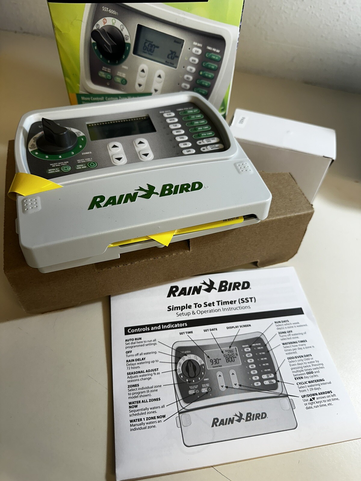RAIN BIRD INDOOR IRRIGATION TIMER MODEL #SST-600IN
