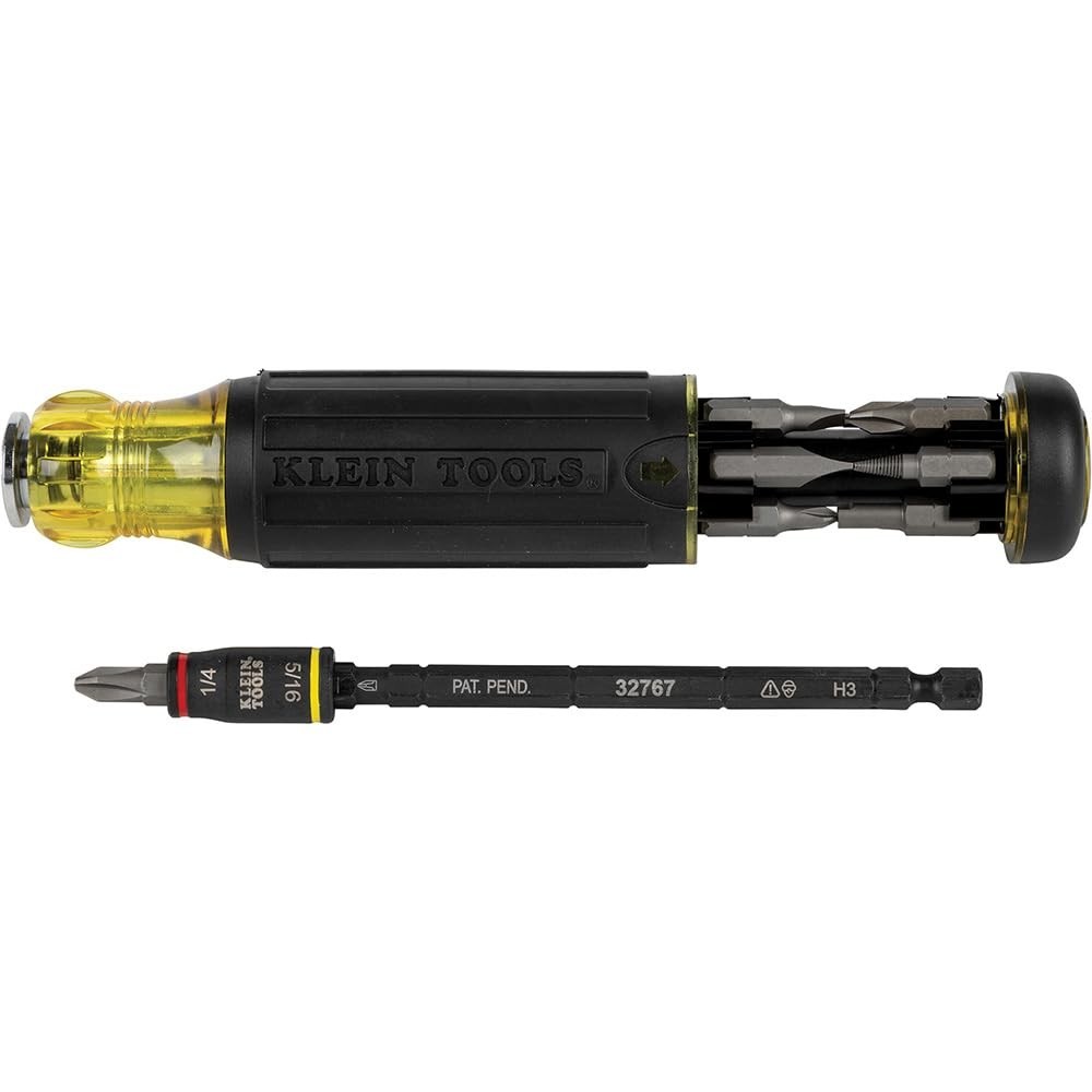 14-in-1 Adjustable Screwdriver with Flip Socket, HVAC Nut Drivers & Impact Bits