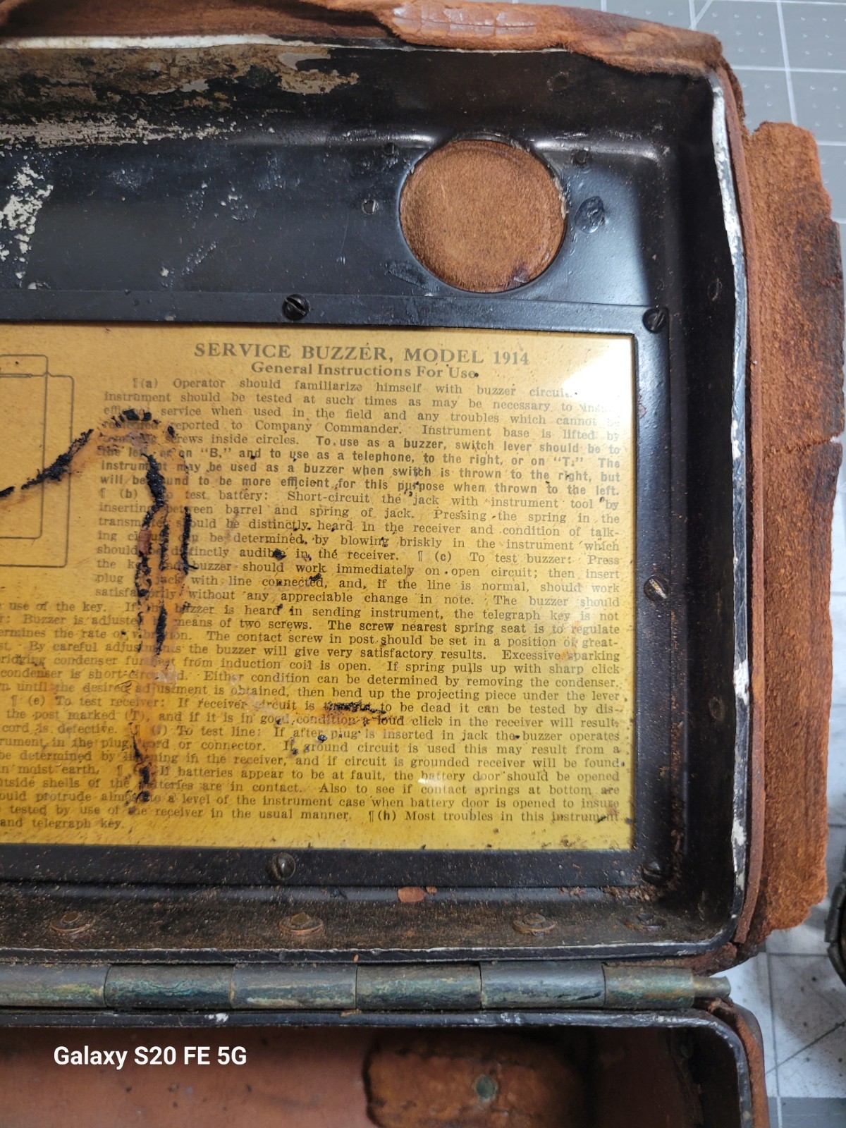 WWI-US Army Signal Corps -SERVICE BUZZER-Model 1914-American Electric Co