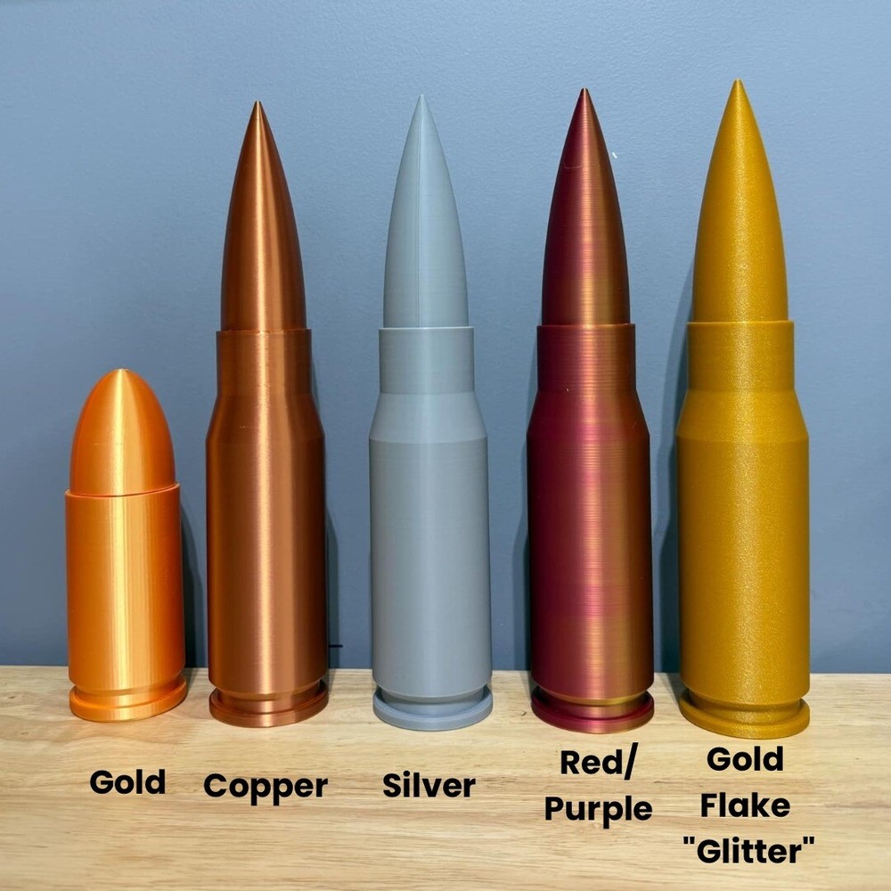 50 BMG Bullet Pill Storage Container Box: Multi-size, Stylish & Functional